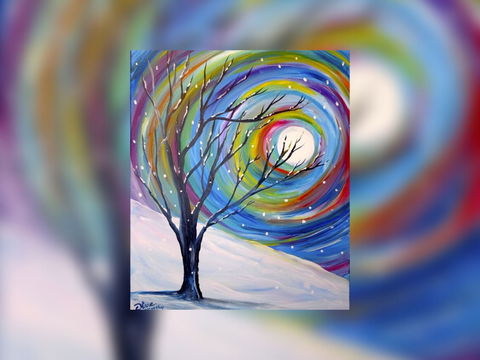 Grab A Glass Of Wine And Learn To Paint 'Rainbow Snow'! - Kawana Tourism 0