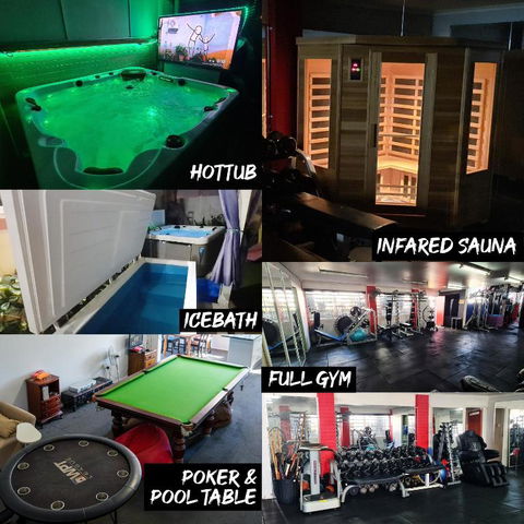 Hot Tub, Ice Bath, Gym, Sauna, Pool Table Coorparoo Haven - Kawana Tourism 0